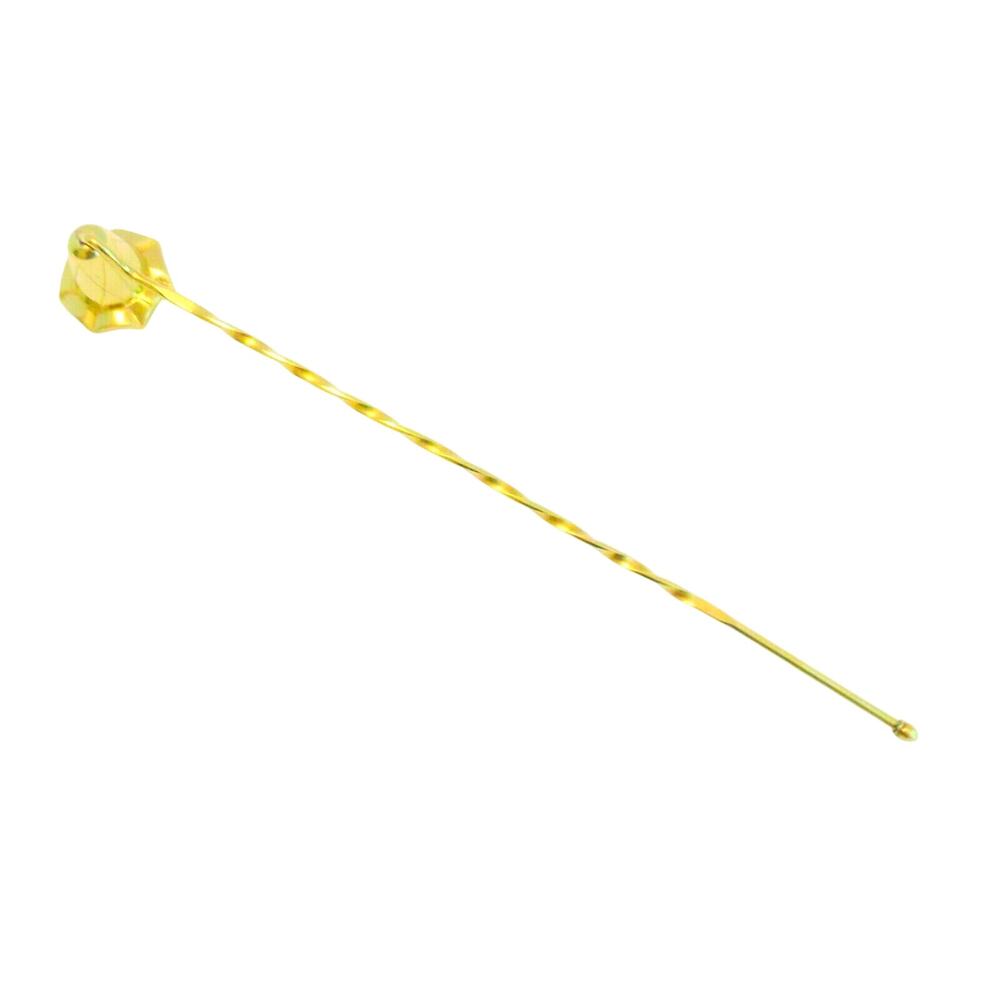 Brass Candle Snuffer Twisted Rod Star Shape Etched Bell Makers Mark Lac